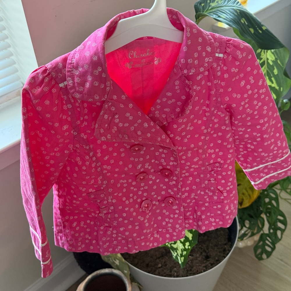 Pink Jacket with Floral Pattern 2T - Picture 8 of 8
